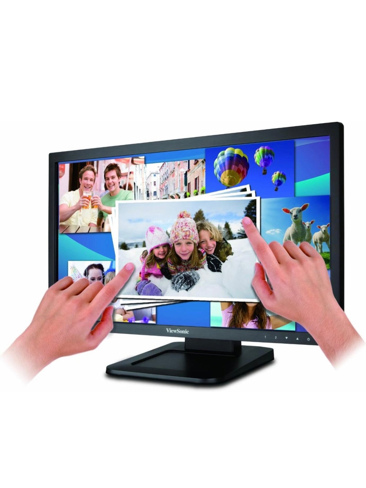 ViewSonic TD2220 22 Inch 1080p Dual-Point Optical Touch Screen Monitor with DVI and VGA , black