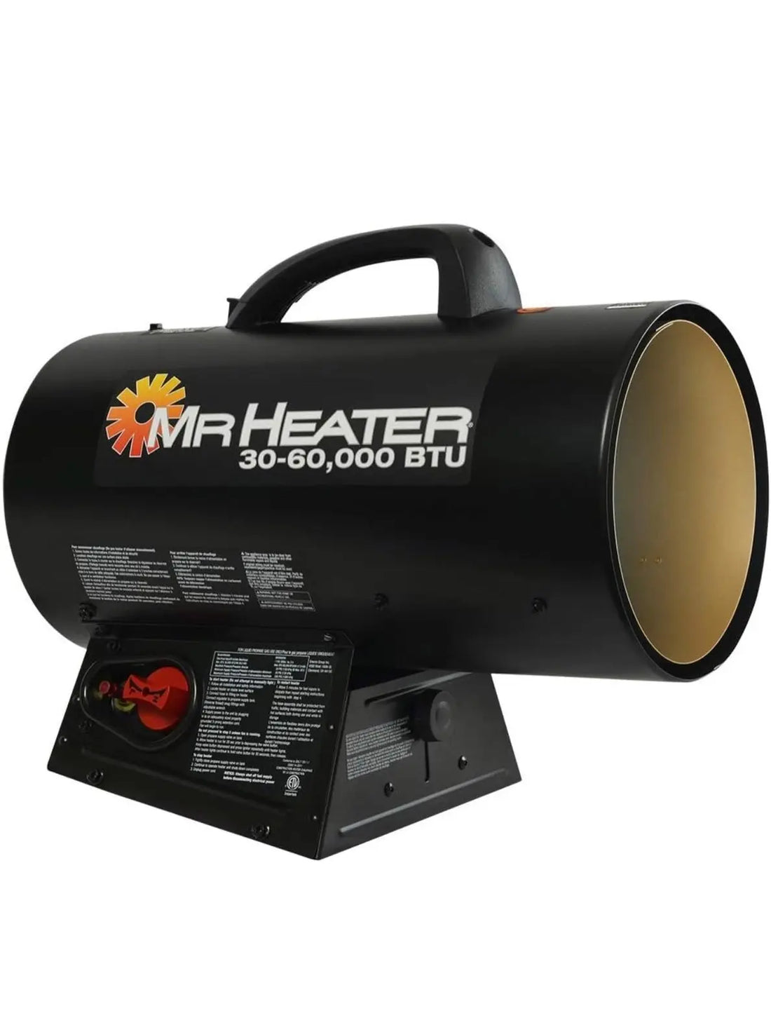 Mr. Heater MH60QFAV 60,000 BTU Portable Propane Forced Air Heater, 19.75 x 11.50 inches, black