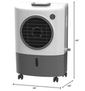 Portable Swamp Coolers - 1300 CFM MC18M Evaporative Air Cooler with 2-Speed Fan, 53.4 dB - 500 sq. ft. Coverage Evaporative Air Cooler Portable High Velocity Outdoor Cooling Fan by Hessaire - White ANM Liquidation