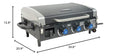 Razor Griddle Gas Grill & Griddle for Backyard Cooking and Camping, Portable Grill with Cart & Side Shelf ANM Liquidation