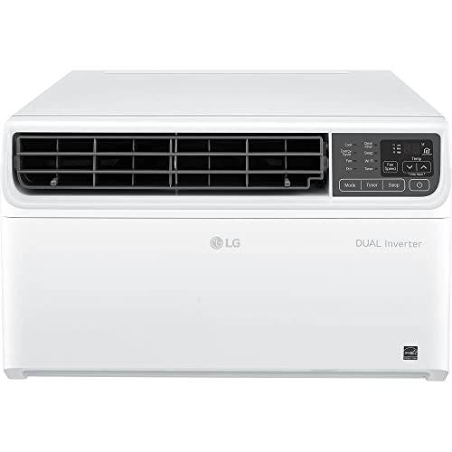 LG 18,000 BTU DUAL Inverter Smart Window Air Conditioner, 230V, Cools 1,000 Sq. Ft. for Bedroom, Living Room, Apartment, Ultra Quiet Operation, ENERGY STAR®, with LG ThinQ, Amazon Alexa & Hey Google ANM Liquidation