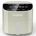 Nuwave Brio Plus 8 Qt Air Fryer, PFAS Free, New & Improved, Digital Touch Screen, Cool White Display, 50°F~400°F in Precise 5°, 5 Cook Functions, 100 Presets & 50 Memory, 3 Wattages 700, 1500, 1800 ANM Liquidation