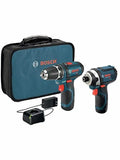 BOSCH CLPK22-120 12V Max Cordless 2-Tool 3/8 in. Drill/Driver and 1/4 in. Impact Driver Combo Kit with 2 Batteries, Charger and Case,Blue - ANM Liquidation