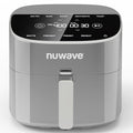 Nuwave Brio Plus 8 Qt Air Fryer, PFAS Free, New & Improved, Digital Touch Screen, Cool White Display, 50°F~400°F in Precise 5°, 5 Cook Functions, 100 Presets & 50 Memory, 3 Wattages 700, 1500, 1800 ANM Liquidation