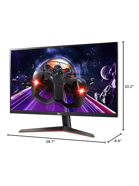 LG 24MP60G-B 24" Full HD 1920 x 1080 IPS Monitor with AMD FreeSync and 1ms MBR Response Time, and 3-Side Virtually Borderless Design - Black