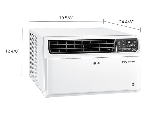 LG 18,000 BTU DUAL Inverter Smart Window Air Conditioner, 230V, Cools 1,000 Sq. Ft. for Bedroom, Living Room, Apartment, Ultra Quiet Operation, ENERGY STAR®, with LG ThinQ, Amazon Alexa & Hey Google ANM Liquidation