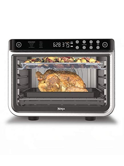 Ninja DT201 Foodi 10-in-1 XL Pro Air Fry Digital Countertop Convection Toaster Oven with Dehydrate and Reheat, 1800 Watts, Stainless Steel Finish, Silver - ANM Liquidation