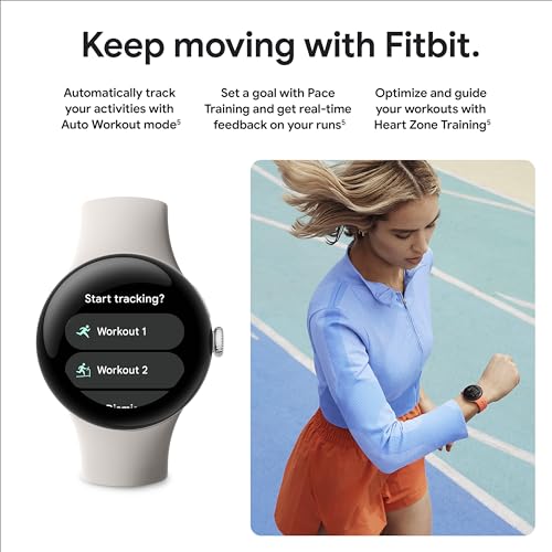 Google Pixel Watch 2 (Previous Model) with the Best of Fitbit - Heart Rate Tracking, Stress Management, Safety Features - Android Smartwatch - Matte Black Aluminum Case - Obsidian Active Band - WI-FI ANM Liquidation