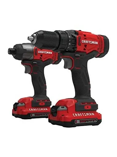 CRAFTSMAN V20 MAX Cordless Drill and Impact Driver, Power Tool Combo Kit with 2 Batteries and Charger (CMCK200C2AM) - ANM Liquidation