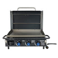 Razor Griddle Gas Grill & Griddle for Backyard Cooking and Camping, Portable Grill with Cart & Side Shelf ANM Liquidation