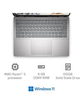 Dell Inspiron 13 5310, 13.3 inch QHD Non-Touch Laptop - Intel Core i7-11390H, 16GB LPDDR4x RAM, 512GB SSD, NVIDIA GeForce MX450 with 2GB GDDR6, Windows 11 Home - Platinum Silver Latest Model