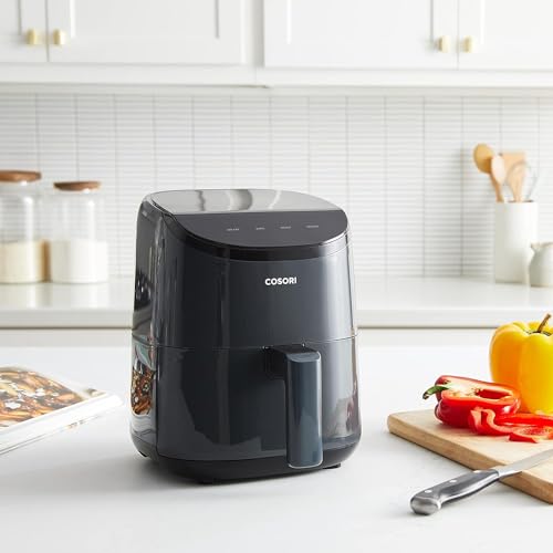 "COSORI Air Fryer, Small 4-in-1 AirFryer Perfect for Simple Meals, Snacks and Easy to Reheat Leftover to Crispy, 2.1Qt Capacity, 97% Less Oil, 30 In-App Recipes, Nonstick & Dishwasher Safe Basket" - ANM Liquidation