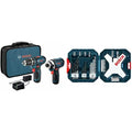 BOSCH CLPK22-120 12V Max Cordless 2-Tool 3/8 in. Drill/Driver and 1/4 in. Impact Driver Combo Kit with 2 Batteries, Charger and Case,Blue - ANM Liquidation