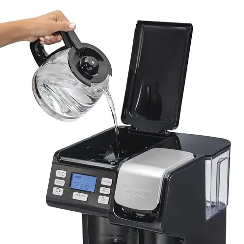 Hamilton Beach FlexBrew Trio 2-Way Coffee Maker, Compatible with K-Cup Pods or Grounds, Combo, Single Serve & Full 12c Pot, Black - Fast Brewing (49902) - ANM Liquidation