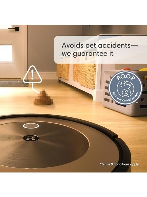 iRobot Roomba j7+ 7550 Self-Emptying Robot Vacuum – Avoids Common Obstacles Like Socks, Shoes, and Pet Waste, Empties Itself for 60 Days, Smart Mapping, Works with Alexa