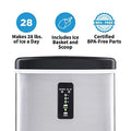 NewAir Counter Top Ice Maker Machine (Black), Compact Automatic Ice Maker, Cubes Ready in 6 Minutes, 28 Pounds in 24 Hours - Perfect for Home/Kitchen/Office/Bar - ANM Liquidation