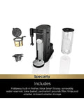 Ninja Pod & Grounds Specialty Single-Serve Coffee Maker, K-Cup Pod Compatible, Brews Grounds, Compact Design, Built-In Milk Frother, 56-oz. Reservoir, 6-oz. Cup to 24-oz. Mug Sizes, Black, PB051 ANM Liquidation