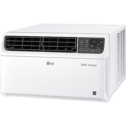 LG 18,000 BTU DUAL Inverter Smart Window Air Conditioner, 230V, Cools 1,000 Sq. Ft. for Bedroom, Living Room, Apartment, Ultra Quiet Operation, ENERGY STAR®, with LG ThinQ, Amazon Alexa & Hey Google ANM Liquidation