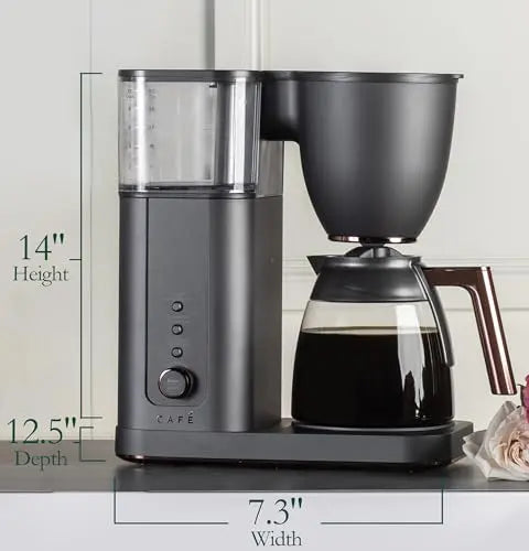 Café Specialty Drip Coffee Maker | 10-Cup Insulated Thermal Carafe | WiFi Enabled Voice-to-Brew Technology | Smart Home Kitchen Essentials | SCA Certified, Barista-Quality Brew | Matte Black - ANM Liquidation