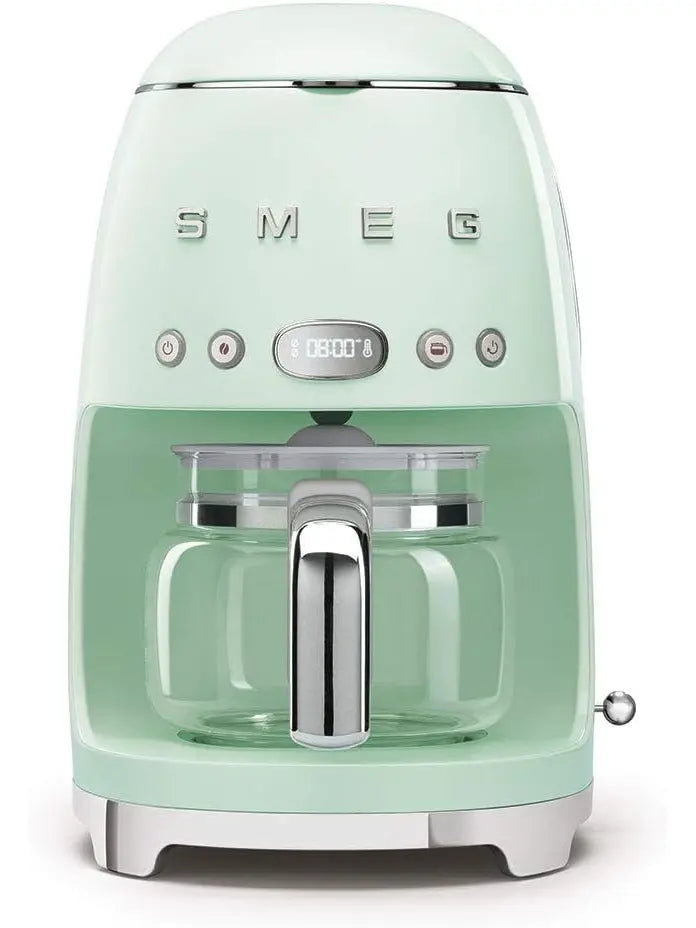 Smeg 50's Retro Style Aesthetic Drip Filter Coffee Machine, 10 cups, Pastel Green - ANM Liquidation