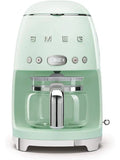 Smeg 50's Retro Style Aesthetic Drip Filter Coffee Machine, 10 cups, Pastel Green - ANM Liquidation