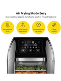 CHEFMAN Multifunctional Digital Air Fryer+ Rotisserie, Dehydrator, Convection Oven, 17 Touch Screen Presets Fry, Roast, Dehydrate, Bake, XL 10L Family Size, Auto Shutoff, Large Easy-View Window, Black ANM Liquidation