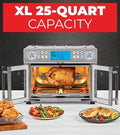 Emeril Lagasse Dual Zone 360 Air Fryer Oven Combo with French Door, 25 QT Extra Large Family Size Meals to Cook Two Foods in Two Different Ways at The Same Time, Up to 60% Faster from Frozen to Finish - ANM Liquidation