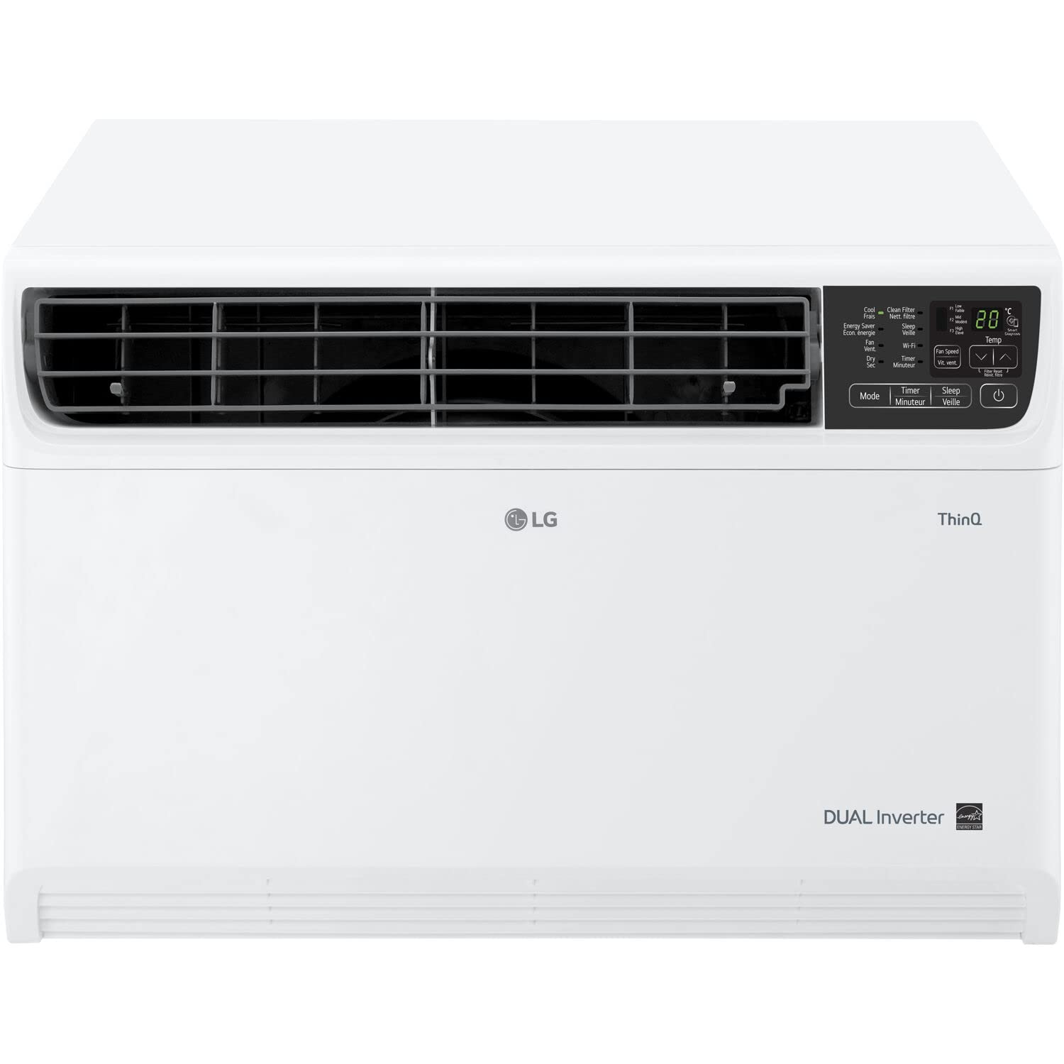 LG 18,000 BTU DUAL Inverter Smart Window Air Conditioner, 230V, Cools 1,000 Sq. Ft. for Bedroom, Living Room, Apartment, Ultra Quiet Operation, ENERGY STAR®, with LG ThinQ, Amazon Alexa & Hey Google ANM Liquidation