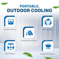 Portable Swamp Coolers - 1300 CFM MC18M Evaporative Air Cooler with 2-Speed Fan, 53.4 dB - 500 sq. ft. Coverage Evaporative Air Cooler Portable High Velocity Outdoor Cooling Fan by Hessaire - White ANM Liquidation