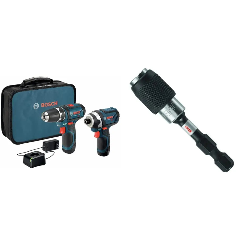 BOSCH CLPK22-120 12V Max Cordless 2-Tool 3/8 in. Drill/Driver and 1/4 in. Impact Driver Combo Kit with 2 Batteries, Charger and Case,Blue - ANM Liquidation