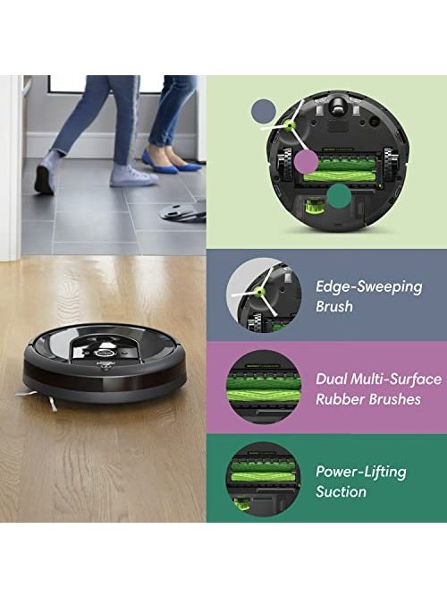 iRobot Roomba i7+ 7550 Robot Vacuum with Automatic Dirt Disposal - Empties Itself for up to 60 Days, Wi-Fi Connected, Smart Mapping, Works with Alexa, Ideal for Pet Hair, Carpets, Hard Floors