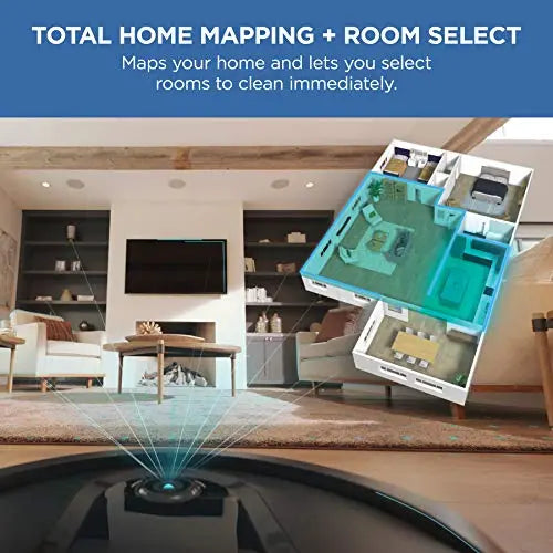 Shark RV1001AE IQ Robot Self-Empty XL, Robot Vacuum with IQ Navigation, Home Mapping, Self-Cleaning Brushroll, Wi-Fi Connected, Works with Alexa, Black - ANM Liquidation