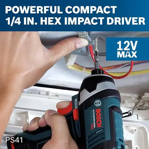 BOSCH CLPK22-120 12V Max Cordless 2-Tool 3/8 in. Drill/Driver and 1/4 in. Impact Driver Combo Kit with 2 Batteries, Charger and Case,Blue - ANM Liquidation