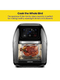 CHEFMAN Multifunctional Digital Air Fryer+ Rotisserie, Dehydrator, Convection Oven, 17 Touch Screen Presets Fry, Roast, Dehydrate, Bake, XL 10L Family Size, Auto Shutoff, Large Easy-View Window, Black ANM Liquidation