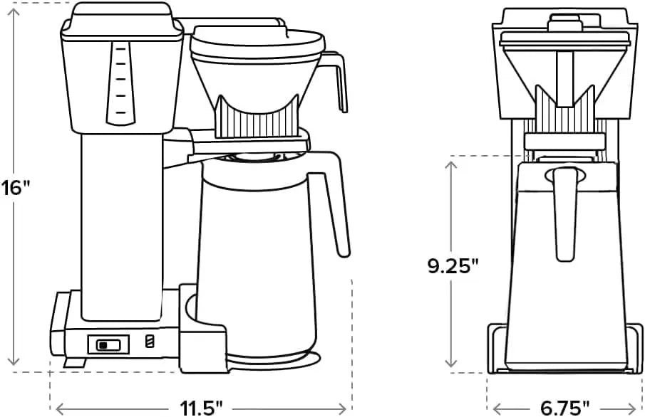 Technivorm Moccamaster 79312 KBGT Coffee Brewer, 40 oz, Polished Silver - ANM Liquidation