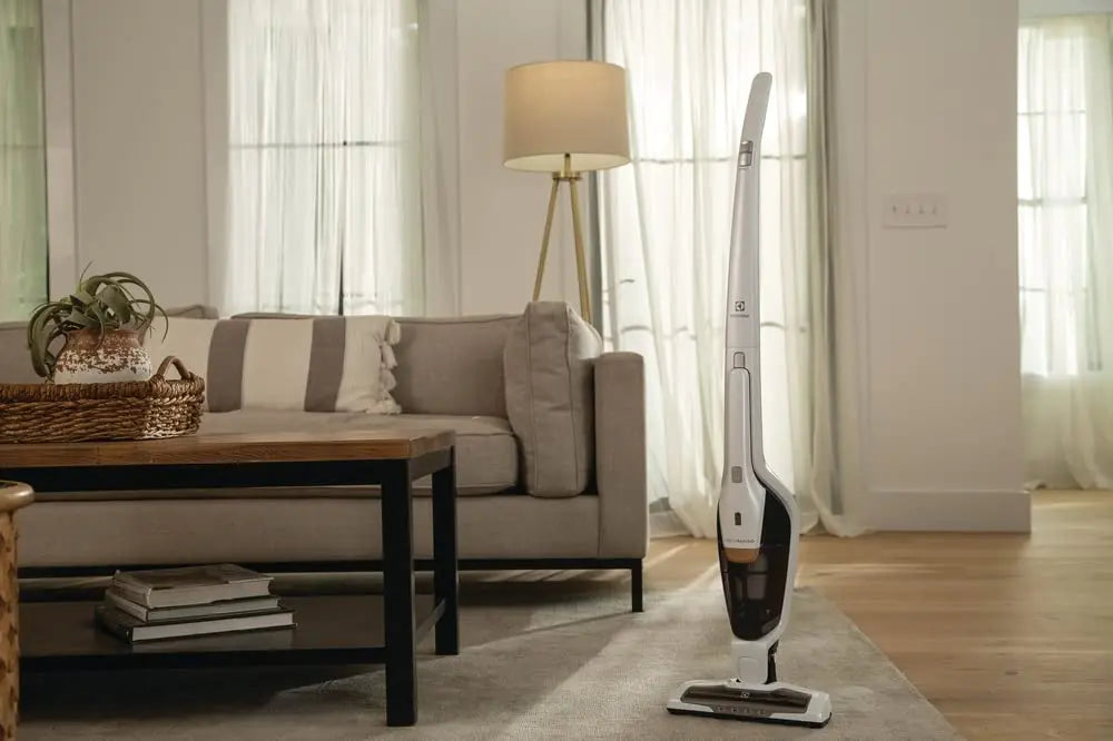 Electrolux Ergorapido Stick Cleaner Lightweight Cordless Vacuum with LED Nozzle Lights and Turbo Battery Power, for Carpets and Hard Floors, in, Satin White - ANM Liquidation