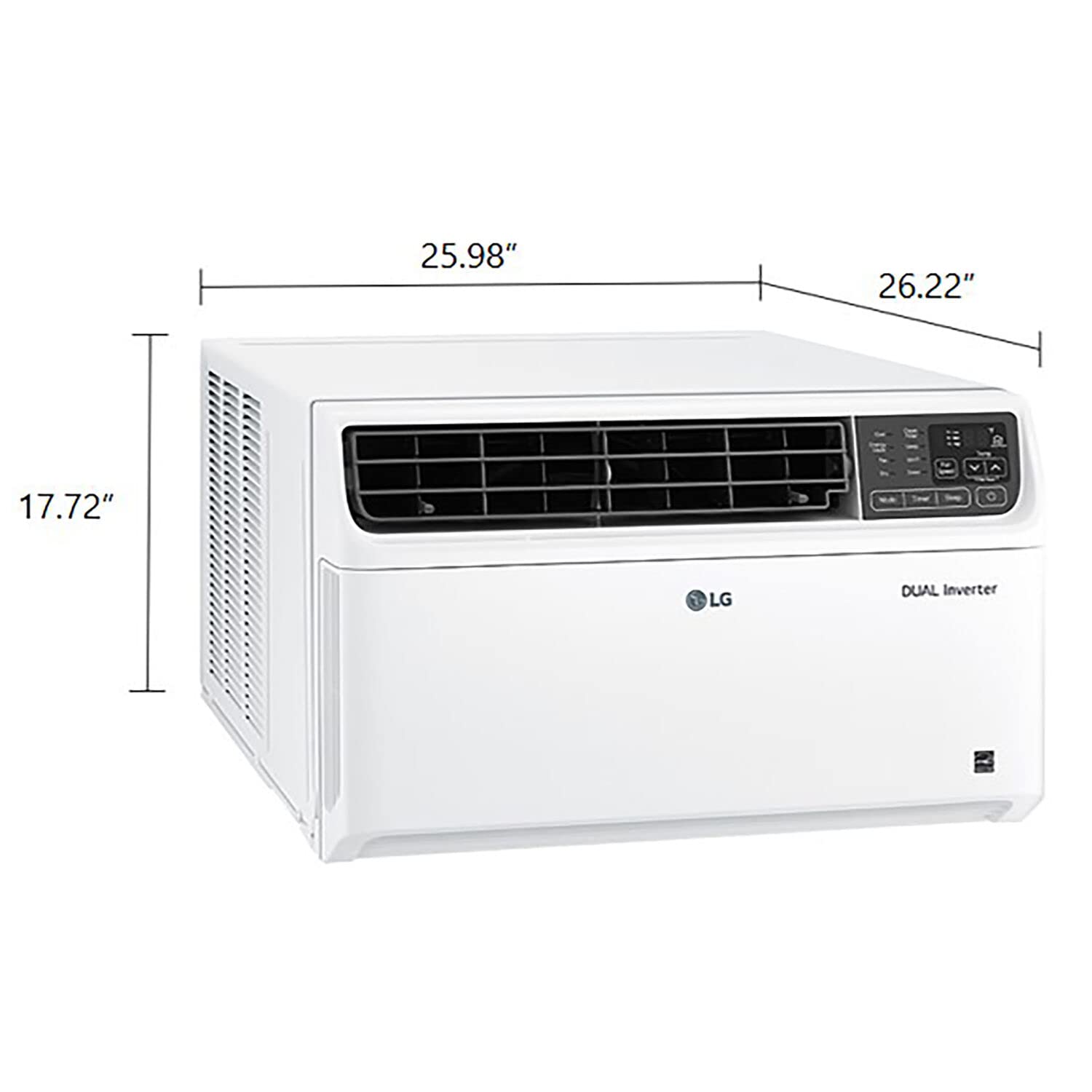 LG 18,000 BTU DUAL Inverter Smart Window Air Conditioner, 230V, Cools 1,000 Sq. Ft. for Bedroom, Living Room, Apartment, Ultra Quiet Operation, ENERGY STAR®, with LG ThinQ, Amazon Alexa & Hey Google ANM Liquidation