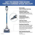 Shark HZ702 Ultralight PetPro Corded Stick Vacuum with PowerFins HairPro Odor Neutralizer Technology, Wine Purple, 0.37 L Capacity - ANM Liquidation