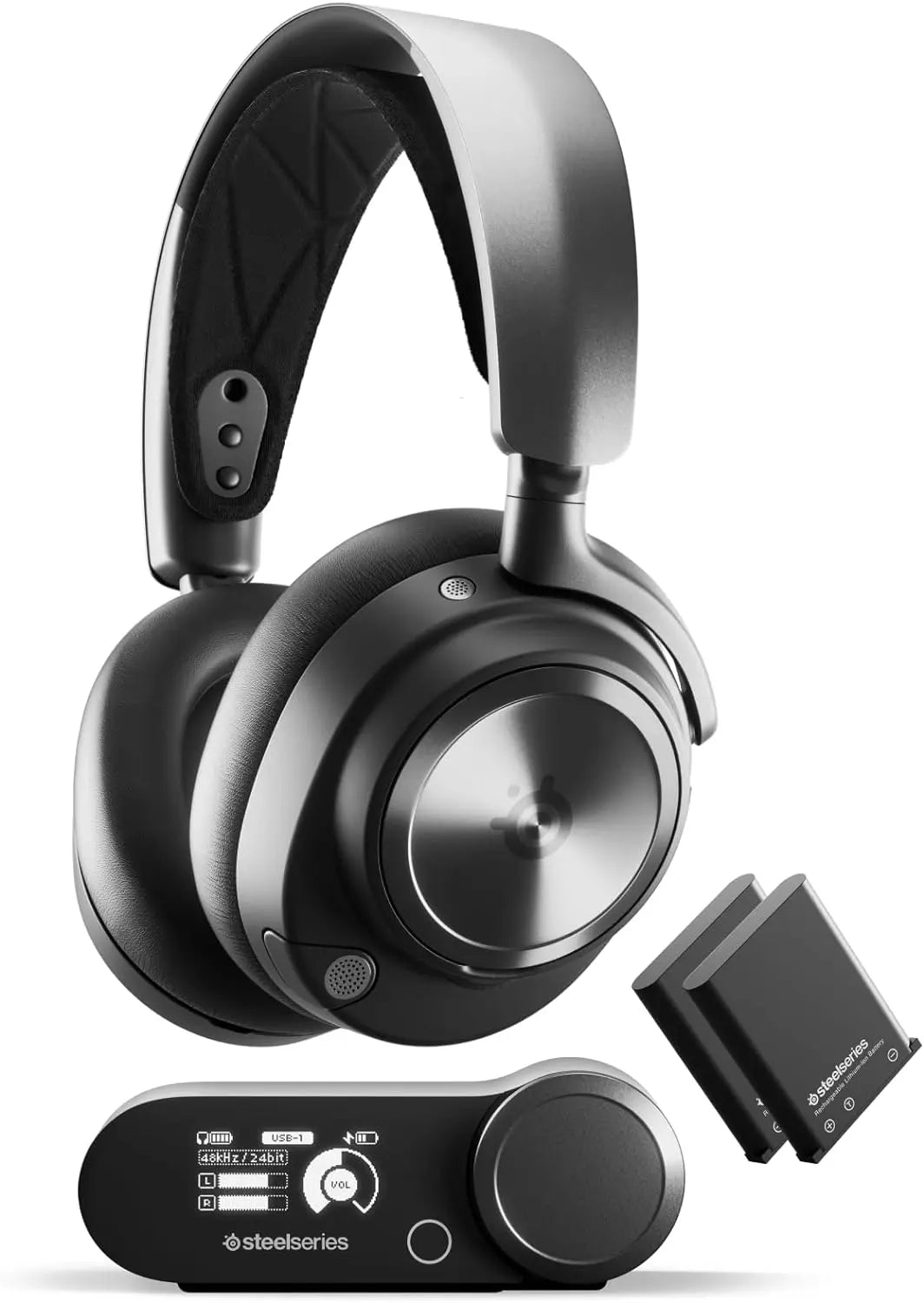 SteelSeries Arctis Nova Pro Wireless Xbox Multi-System Gaming Headset - Premium Hi-Fi Drivers - Active Noise Cancellation Infinity Power System - Stealth Mic - Xbox, PC, PS5, PS4, Switch, Mobile - ANM Liquidation