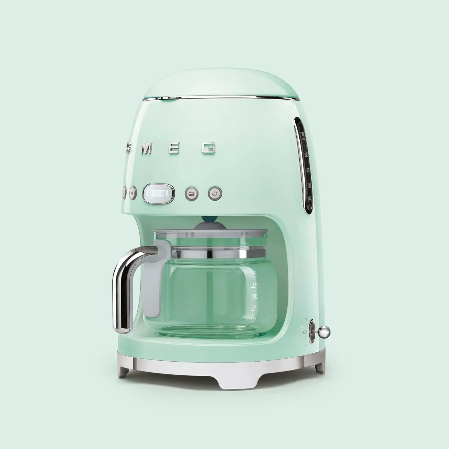 Smeg 50's Retro Style Aesthetic Drip Filter Coffee Machine, 10 cups, Pastel Green - ANM Liquidation