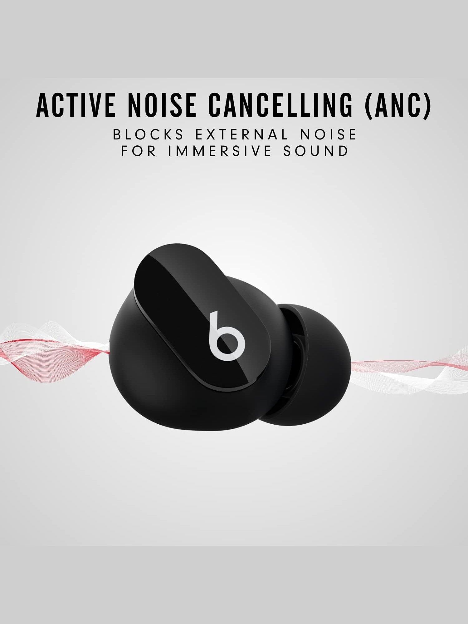 Beats Studio Buds – True Wireless Noise Cancelling Earbuds – Compatible with Apple & Android, Built-in Microphone Black