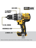 DEWALT 20V MAX XR Hammer Drill, Brushless, 3-Speed, Tool Only DCD996B , Battery Powered, Yellow/Black