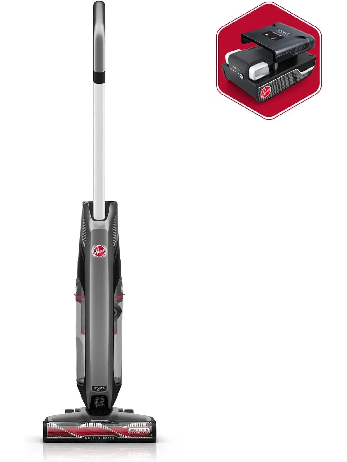 Hoover ONEPWR Evolve Pet Cordless Small Upright Vacuum Cleaner, Lightweight Stick Vac, For Carpet and Hard Floor, BH53422V, Black - ANM Liquidation