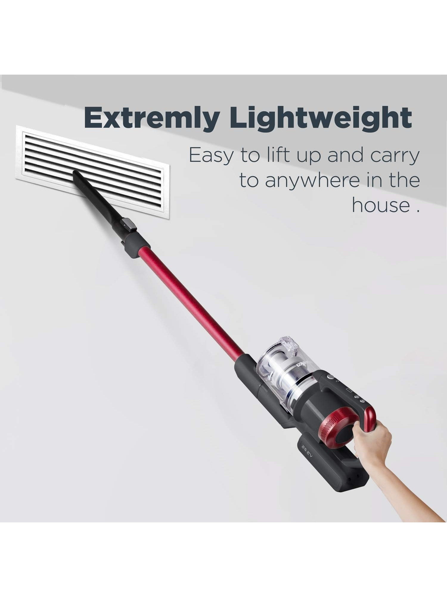 Eureka Rechargeable Handheld Portable with Powerful Motor Efficient Suction Cordless Stick Vacuum Cleaner Convenient for Hard Floors, NEC186, Rose Red, 82 Ounces ANM Liquidation