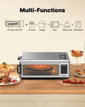 JOYAMI Air Fry Countertop Oven, 18QT Convection Oven and Indoor Grill Combo with See-Through Window for Air Fry, Bake, Dehydrate, Toast, 6 Nonstick Accessories, 1600W - ANM Liquidation