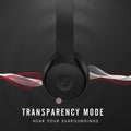 Beats Solo Pro Wireless Noise Cancelling On-Ear Headphones - Apple H1 Headphone Chip, Class 1 Bluetooth, 22 Hours of Listening Time, Built-in Microphone - Black - ANM Liquidation