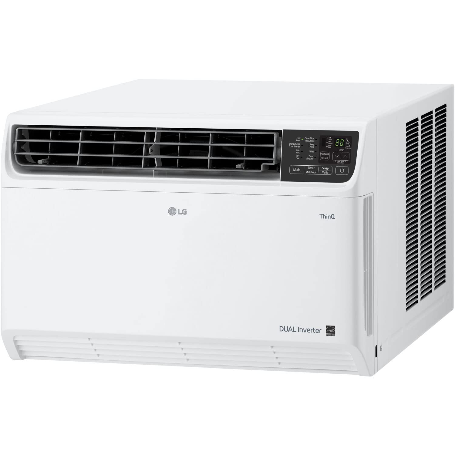 LG 18,000 BTU DUAL Inverter Smart Window Air Conditioner, 230V, Cools 1,000 Sq. Ft. for Bedroom, Living Room, Apartment, Ultra Quiet Operation, ENERGY STAR®, with LG ThinQ, Amazon Alexa & Hey Google ANM Liquidation