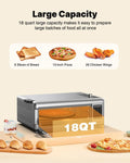 JOYAMI Air Fry Countertop Oven, 18QT Convection Oven and Indoor Grill Combo with See-Through Window for Air Fry, Bake, Dehydrate, Toast, 6 Nonstick Accessories, 1600W - ANM Liquidation