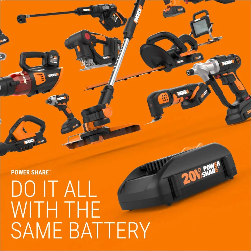 Worx WX176L.1 20V Power Share Switchdriver 2-in-1 Cordless Drill & Driver with 67pc Kit - ANM Liquidation