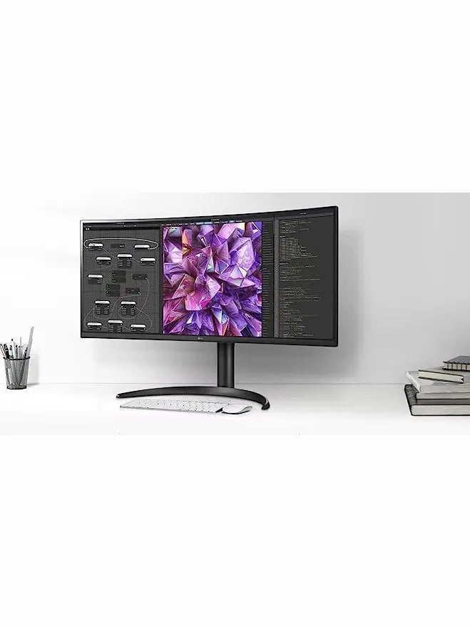 LG UltraWide QHD 34-Inch Curved Computer Monitor 34WQ73A-B, IPS with HDR 10 Compatibility, Built-In-KVM, and USB Type-C, Black